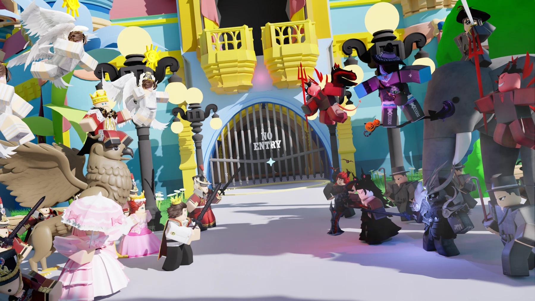Far Away Kingdom - Cast at the castle gates